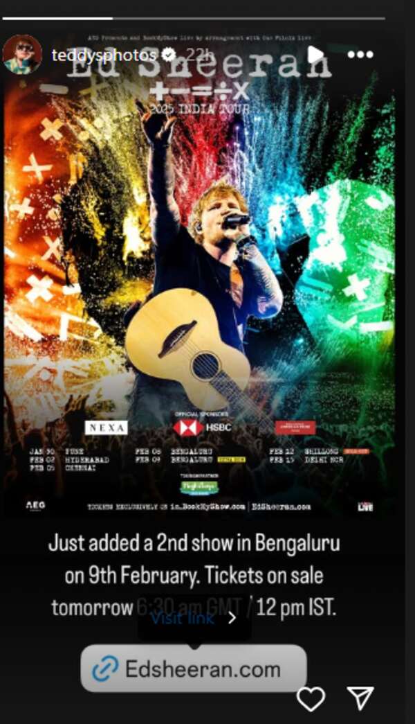 Ed Sheeran Bengaluru Show How To Buy Ticket