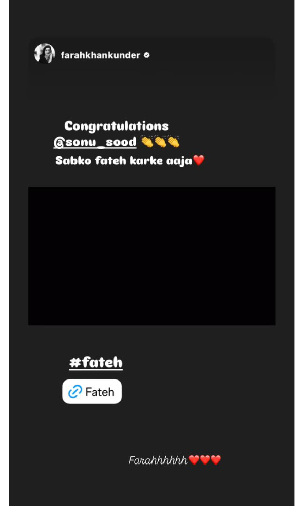 Farah Khan Cheers For Sonu Sood s Fateh