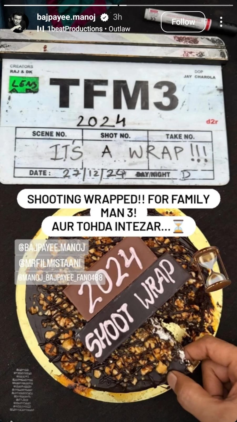 The Family Man Season 3: Manoj Bajpayee Concludes Shooting For Prime Video Show