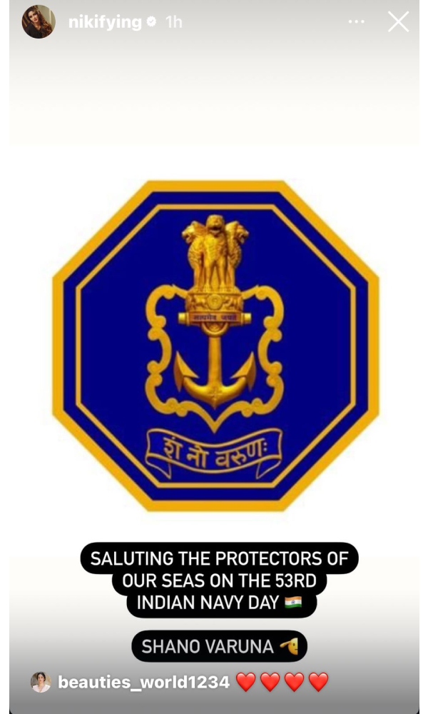 Nikita Dutta s Tribute On Indian Navy Day