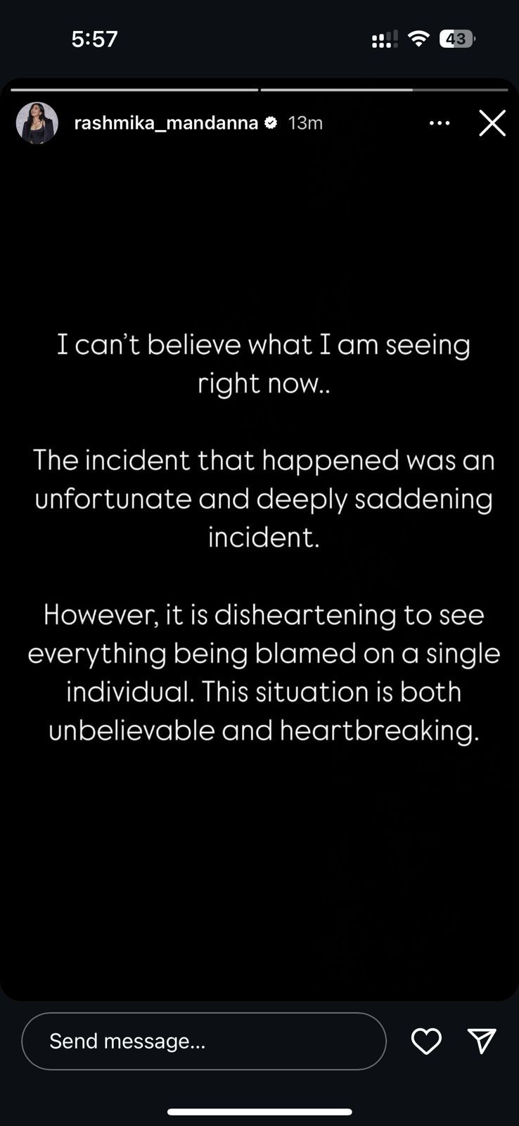 Allu Arjun Arrest | Pushpa 2 Heroine Rashmika Mandanna Breaks Silence On Actor's Arrest: I Can't...