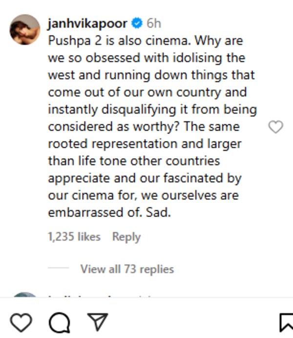 Janhvi Kapoor Backs Allu Arjun s Film After