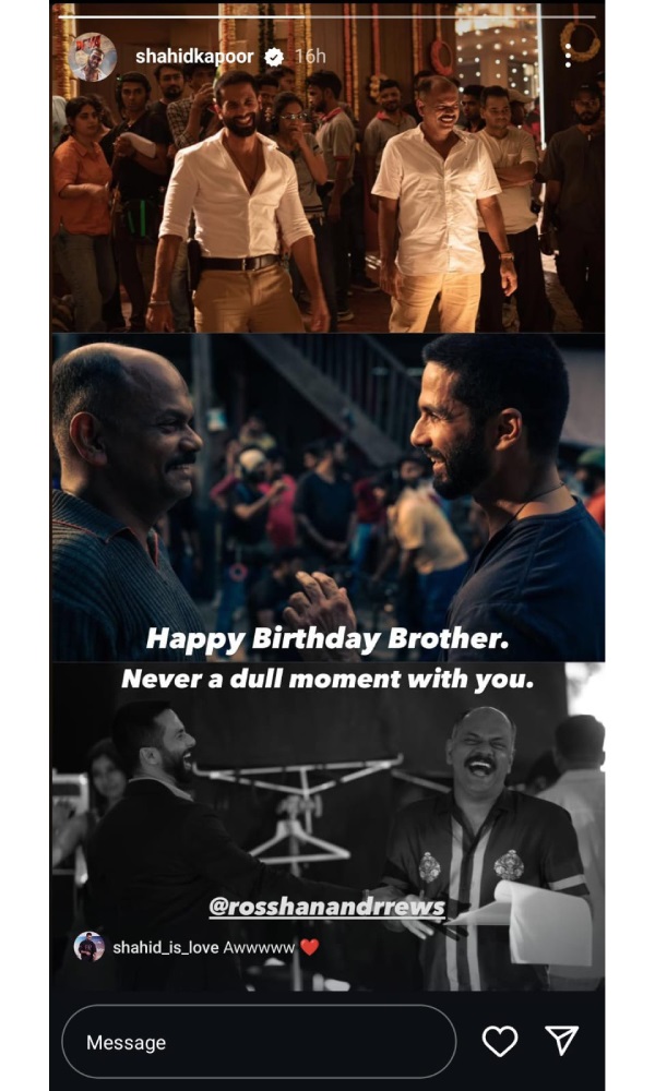 Shahid Kapoor Celebrates Deva Director Birthday Shahid Kapoor Celebrates Deva Director Birthday