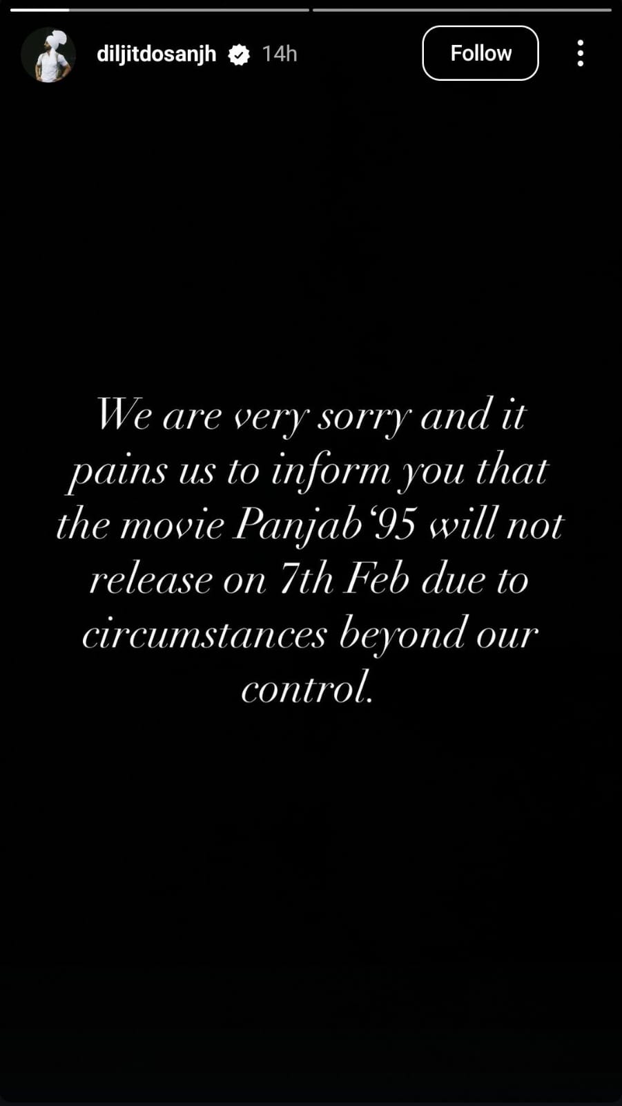 Diljit Dosanjh's 'Punjab '95' NOT Releasing On 7th February