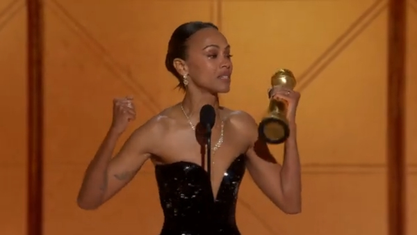 Zoe Saldana s Gives Touching Speech At Golden Globe 2025