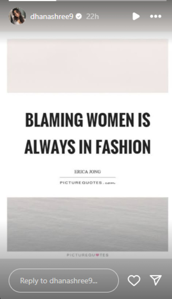 Dhanashree Verma s Post Goes VIRAL Amid Yuzi Mahvash Dating