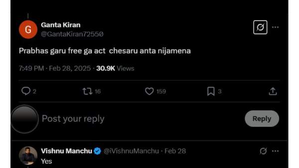 Vishnu Manchu Confirms Prabhas Did Not Charge for His Role