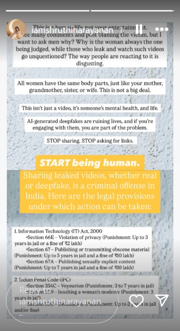 Shruthi Narayanan Leaked Video Real Or Fake