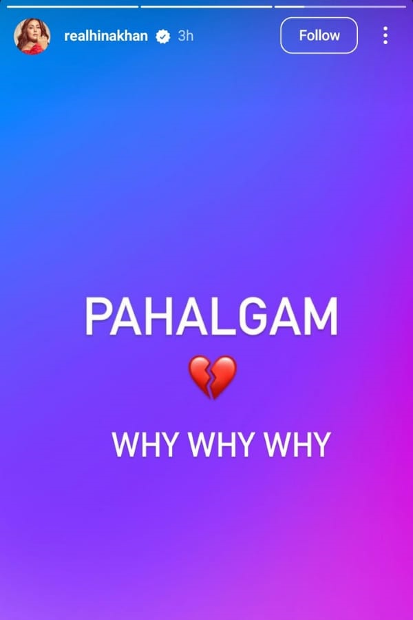 Hina Khan Instagram Story Hina Khan Instagram Story