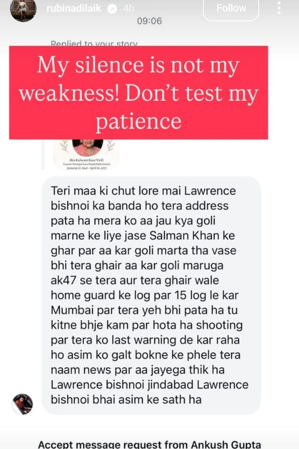 Rubina Dilaik Instagram Story