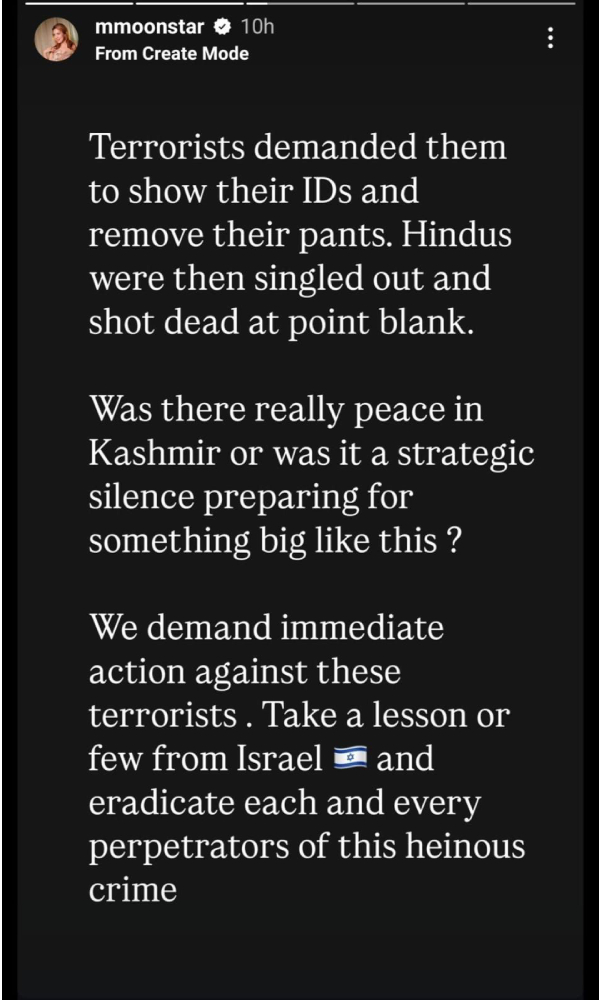 Pahalgam Terror Attack Munmun Dutta Express Grief