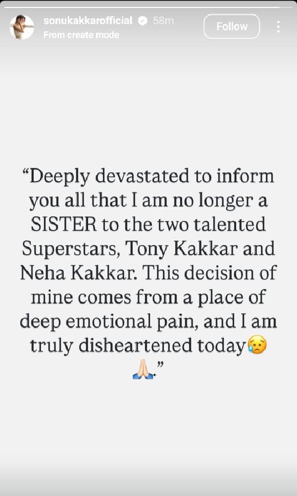 Sonu Kakkar Parts Ways With Tony Kakkar amp amp Neha Kakkar Reason