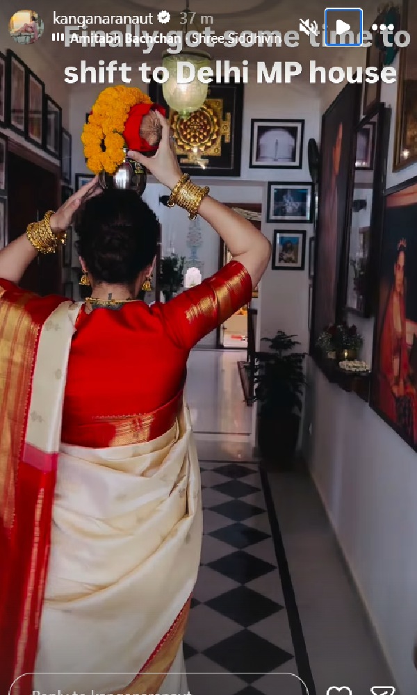 Kangana Ranaut Moves To Delhi MP House Kangana Ranaut Moves To Delhi MP House