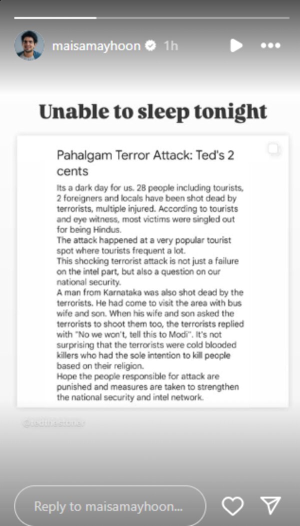 Entertainment LIVE Samay Raina Reacts To Pahalgam Attack