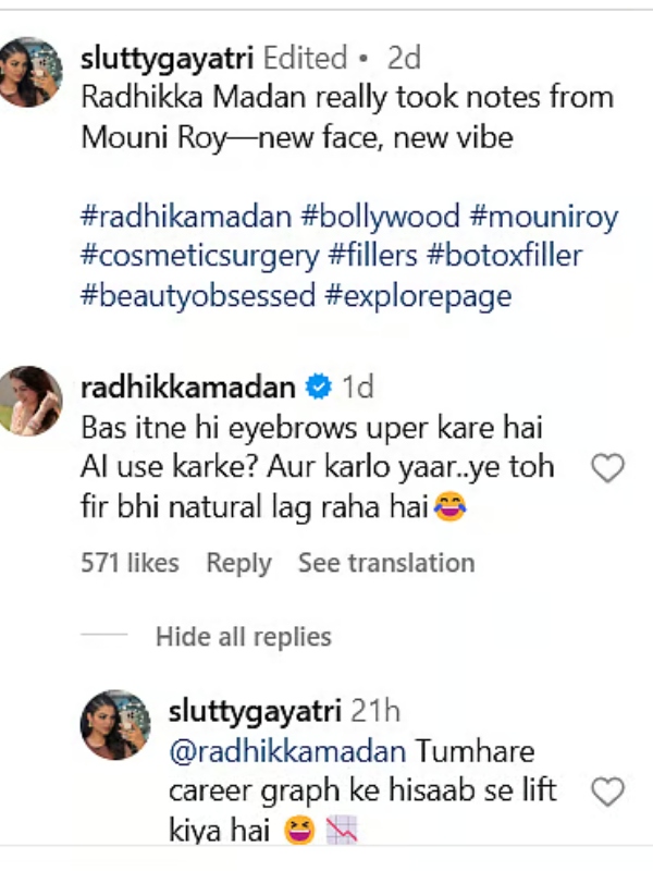 Radhika Madan Dismisses Plastic Surgery Rumours