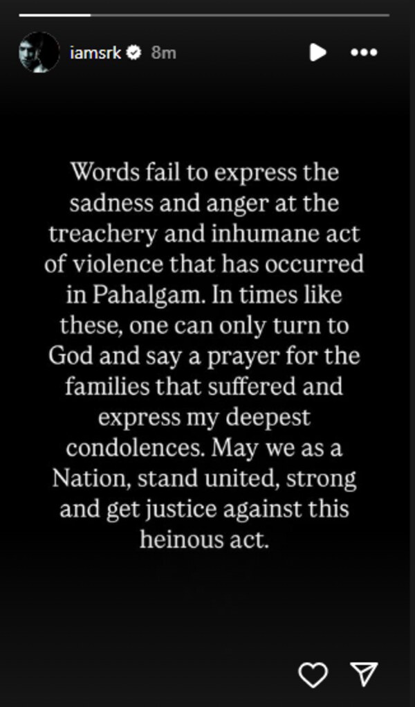 Shah Rukh Khan 'Turns To God' As He Condemns Pahalgam Terrorist Attack