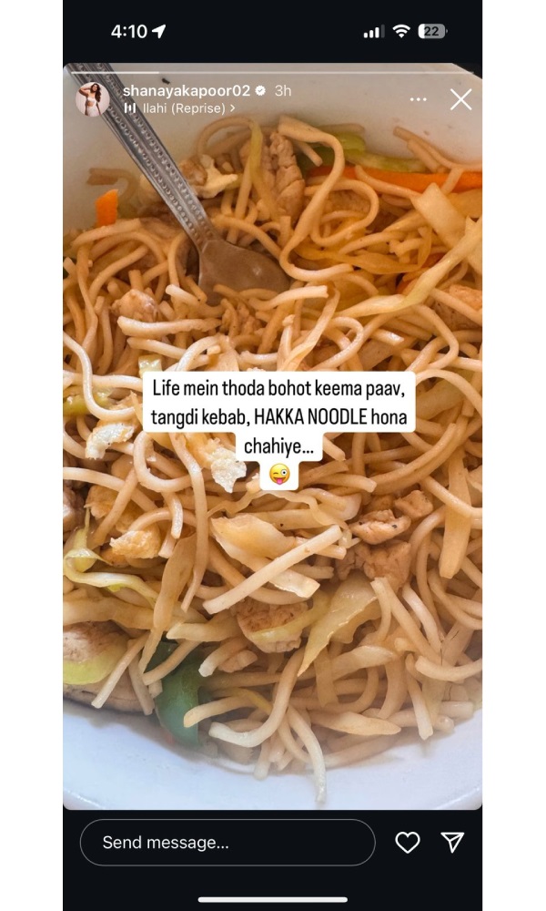 Shanaya Kapoor s Got YJHD on Her Mind and Hakka Noodles Shanaya Kapoor s Got YJHD on Her Mind and Hakka Noodles