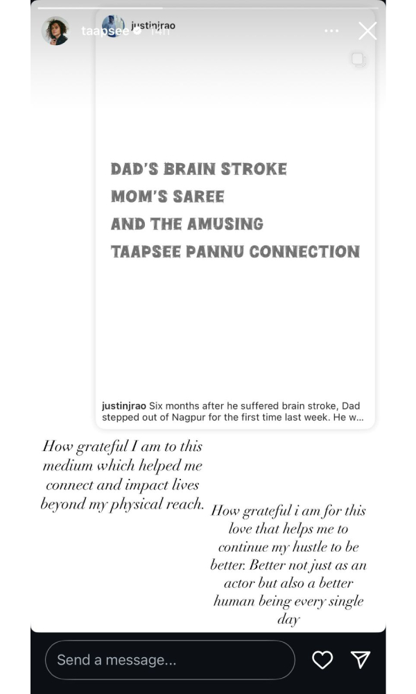 How Taapsee Pannu s Sweet Gesture of Gifting a Saree