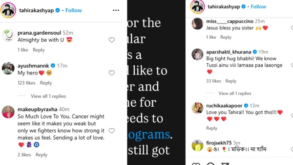 Ayushmann Khurrana Reacts To Wife Tahira Kashyap's Cancer Post