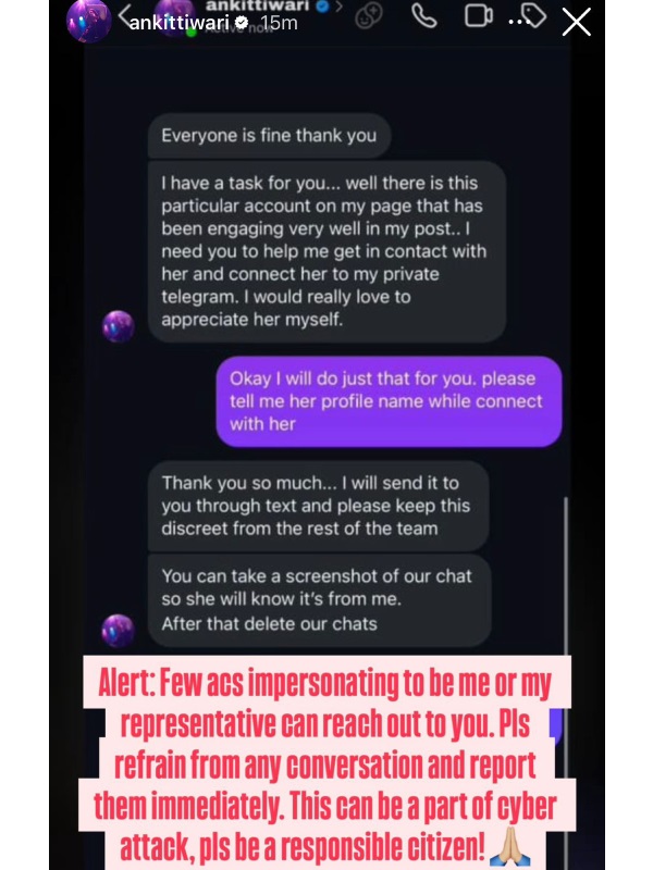 Ankit Tiwari Reports Cyber Cell Attack After Criminals