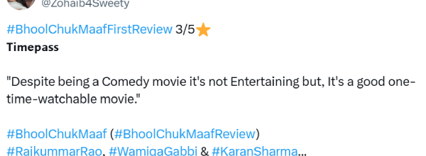 Bhool Chuk Maaf First Review