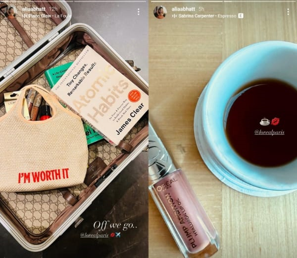 Alia Bhatt Instagram Stories