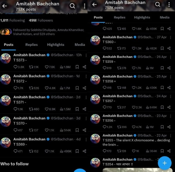 Amitabh Bachchan Recent Tweets