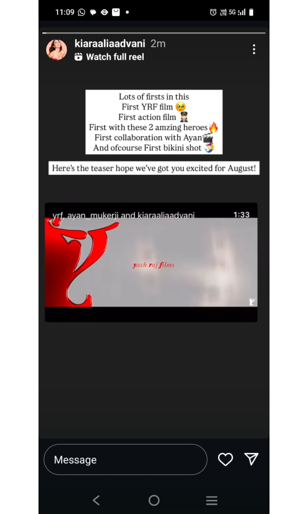 First look Of Kiara Advani In War 2 Sends Fans Into A Frenzy First look Of Kiara Advani In War 2 Sends Fans Into A Frenzy