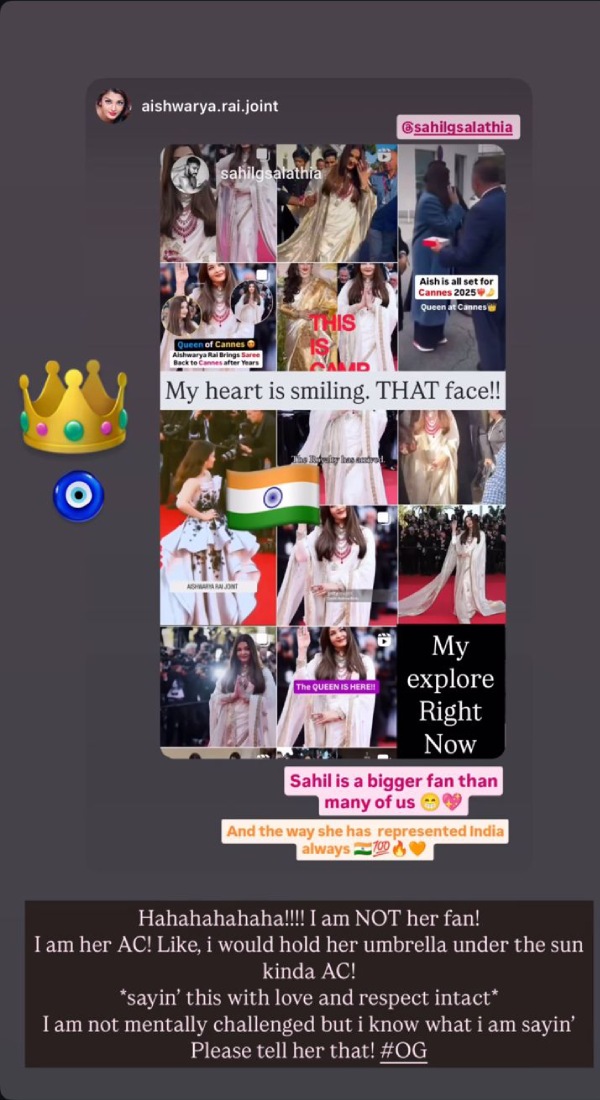 Cannes Sahil Salathia Goes Gaga Over Aishwarya Rai s Look