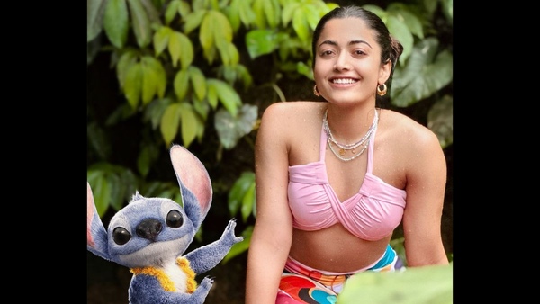 Rashmika Mandanna and her new BFF Stitch in one frame