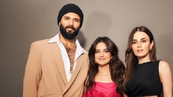 Vijay Deverakonda Jasleen Royal and Radhikka Madan Vijay Deverakonda Jasleen Royal and Radhikka Madan