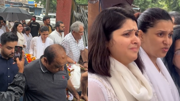 Mannara Chopra Dad s Funeral