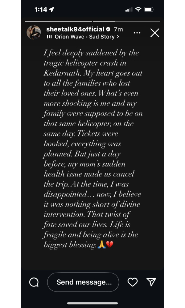 Taali Fame Sheetal Kale On Narrow Escape From Kedarnath