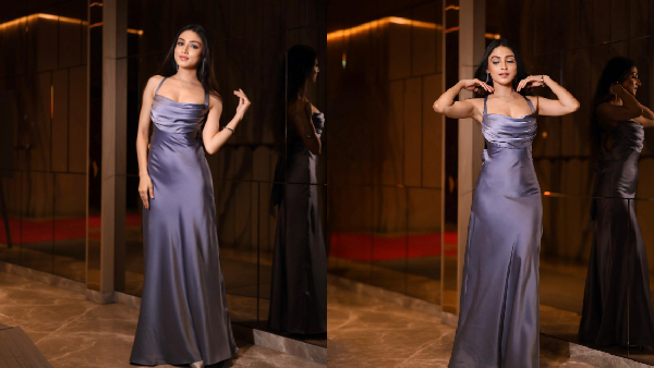 Donal Bisht Looks Like a Dream in Lavender Satin Dress