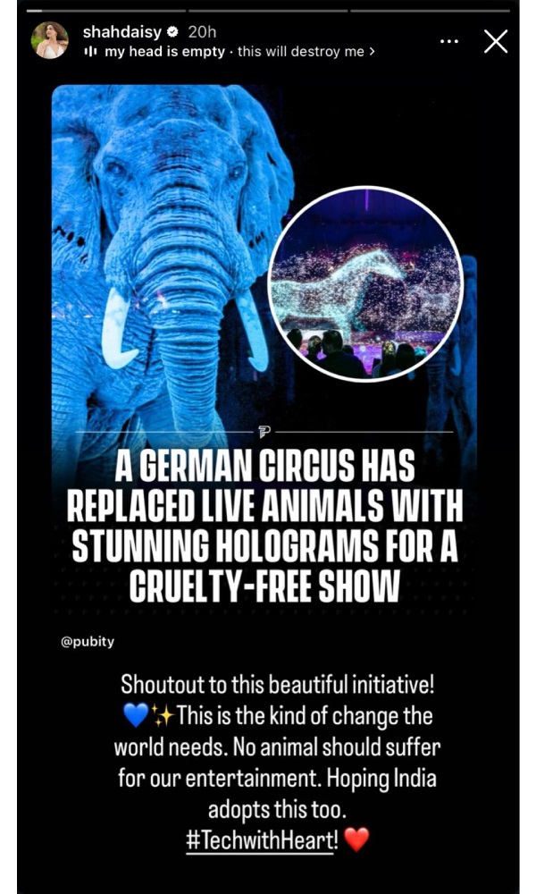 Daisy Shah Praises German Circus for Replacing Animals