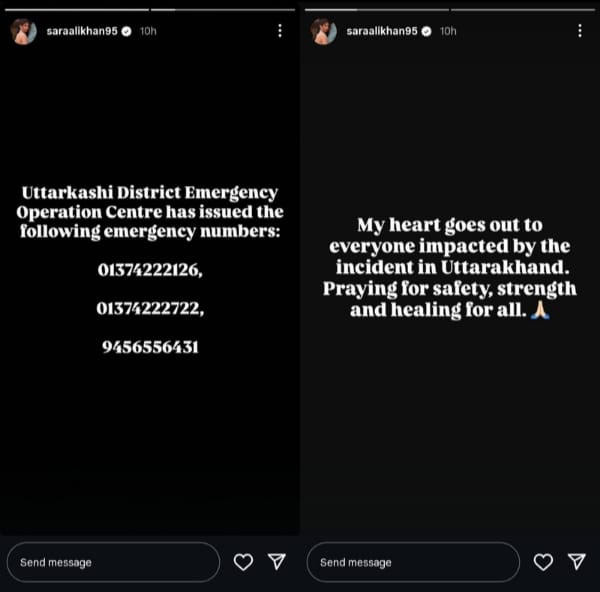 Sara Ali Khan Instagram story