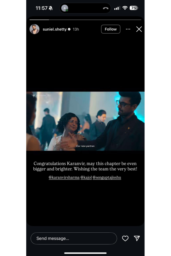 Sunil Shetty Congratulates Karanvir Sharma