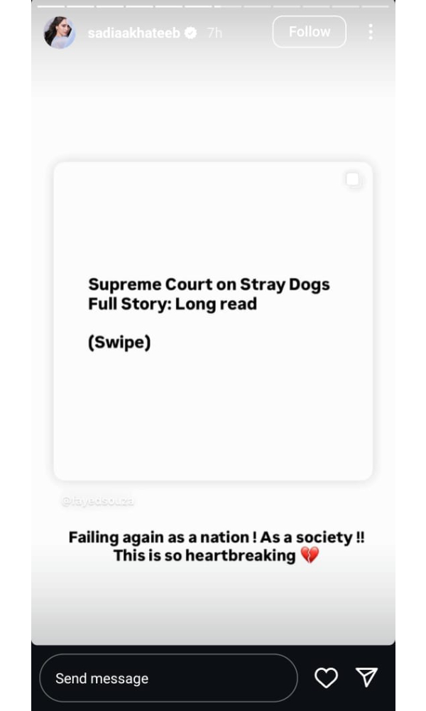Sadia Khateeb Speaks Out Against Supreme Court s Stray Dog Sadia Khateeb Speaks Out Against Supreme Court s Stray Dog