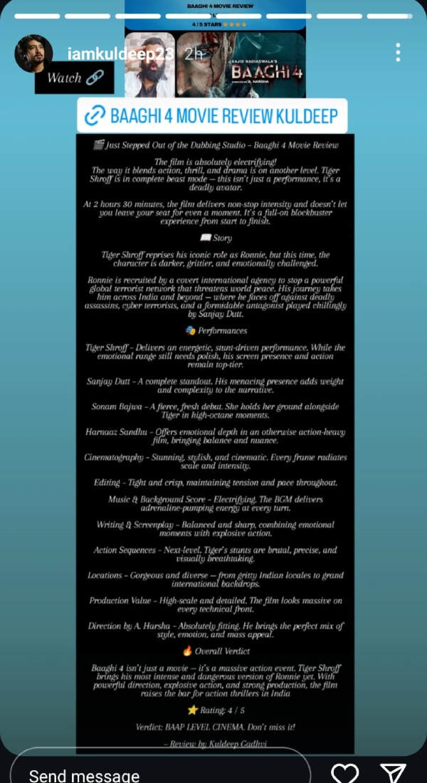 Early Review Of Baaghi 4 OUT