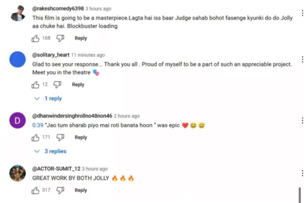 Jolly LLB 3 Trailer Out Receives Immense Love From Fans