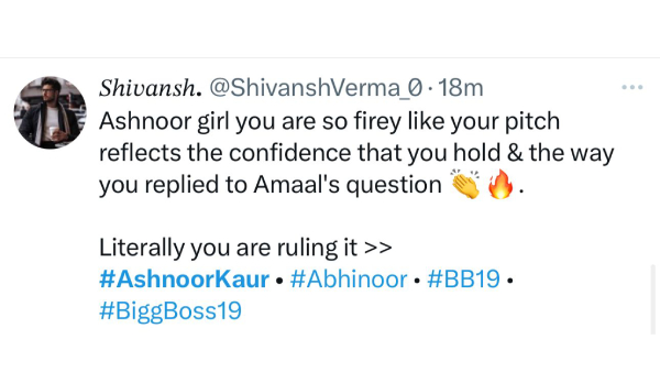 Bigg Boss 19 Today Episode Netizens Demand To See Ashnoor Bigg Boss 19 Today Episode Netizens Demand To See Ashnoor