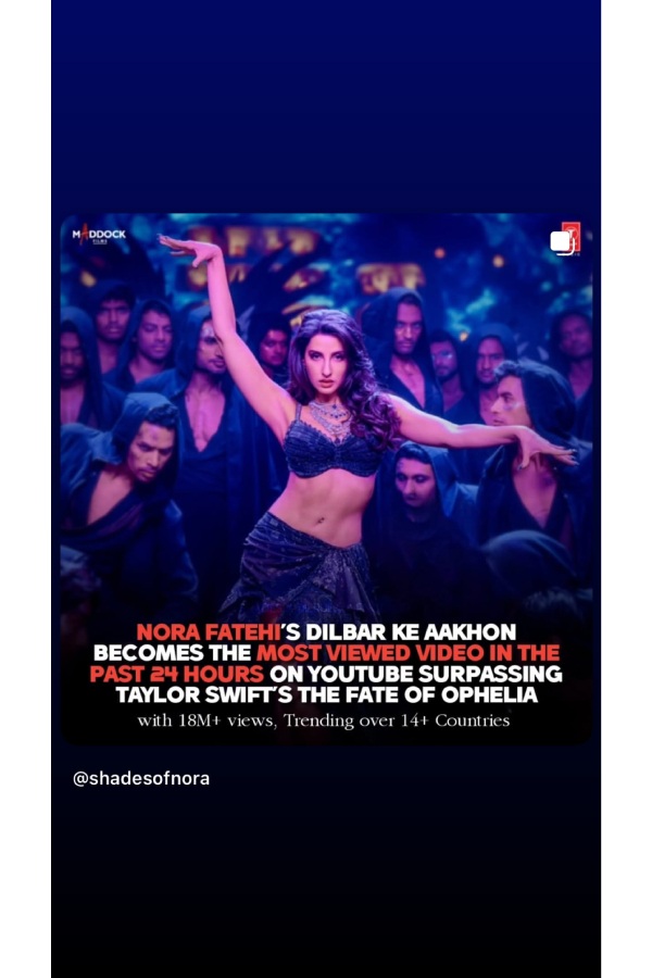 Global Star Nora Fatehi s Dilbar Ki Aankhon Ka Video