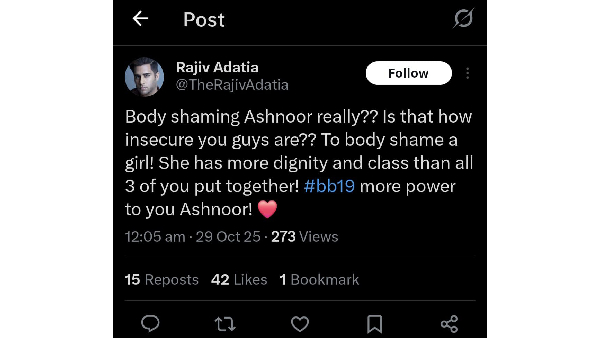 Bigg Boss 19 Rajiv Adatia Slams Body Shaming