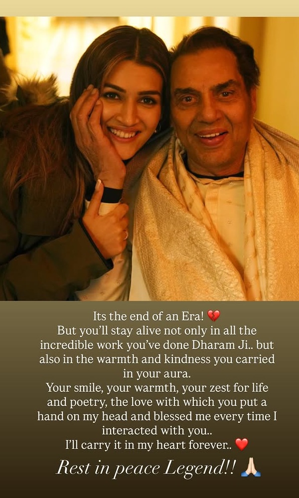 Dharmendra’s last film co-star shares heartwarming tribute for late superstar, ‘You will stay…’