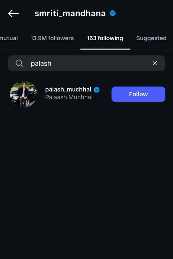 Smriti Mandhana Instagram