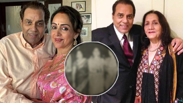 Dharmendra Unseen Pic With Both Wives Prakash Kaur amp amp Hema Malini