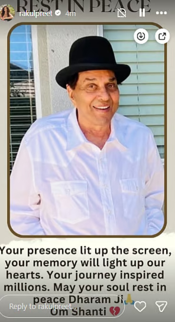 Dharmendra Passes Away A Tribute From Bollywood