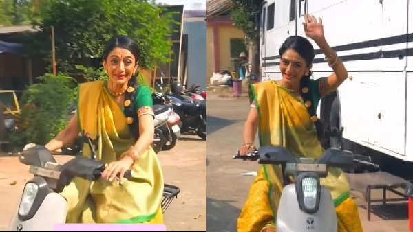 Itti Si Khushi Neha SK Mehta Hops On A Scooter