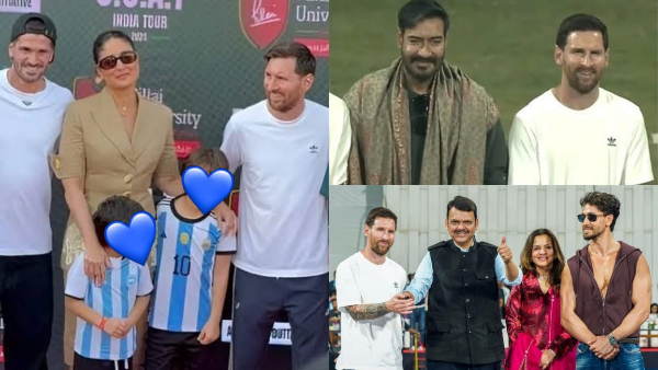 Kareena Ajay amp amp Others Meet Messi in Mumbai