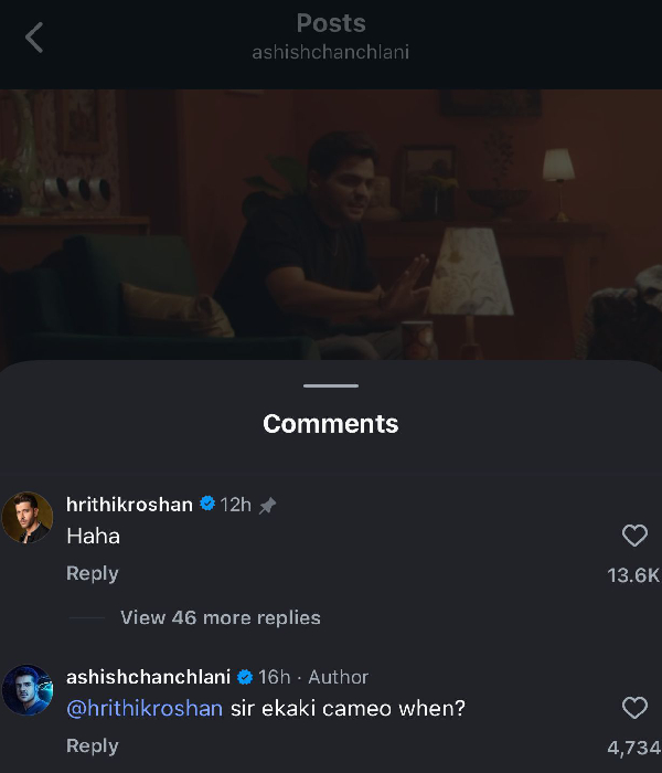 Hrithik Roshan Reacts To Ashish Chanchlani s Web Series Hrithik Roshan Reacts To Ashish Chanchlani s Web Series